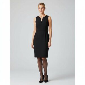 Vintage Dawn Joy Black Sleeveless Mini Dress Size 8 Classic Timeless Formal Date